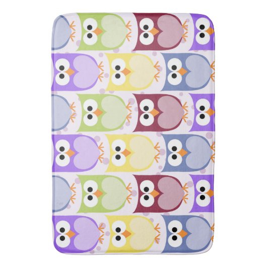 Leuke uilen, Uil Pattern, Baby uilen, Kleurrijke u Badmat (Voorkant Verticaal)