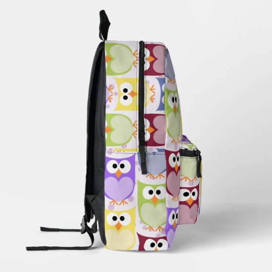 Leuke uilen, Uil Pattern, Baby uilen, Kleurrijke u Bedrukte Rugzak (Links)