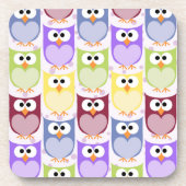 Leuke uilen, Uil Pattern, Baby uilen, Kleurrijke u Bier Onderzetter (Voorkant)