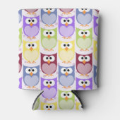 Leuke uilen, Uil Pattern, Baby uilen, Kleurrijke u Blikjeskoeler (Voorkant)