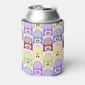 Leuke uilen, Uil Pattern, Baby uilen, Kleurrijke u Blikjeskoeler (Blikje Achterkant)