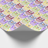 Leuke uilen, Uil Pattern, Baby uilen, Kleurrijke u Cadeaupapier (Hoek)
