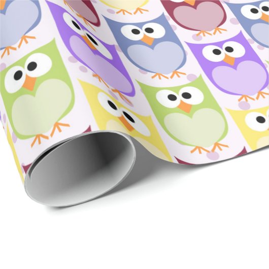 Leuke uilen, Uil Pattern, Baby uilen, Kleurrijke u Cadeaupapier (Rol Hoek)