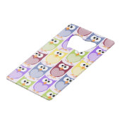 Leuke uilen, Uil Pattern, Baby uilen, Kleurrijke u Creditkaart Flessenopener (Voorkant Gekanteld)