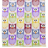 Leuke uilen, Uil Pattern, Baby uilen, Kleurrijke u Douchegordijn (Voorkant)