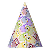 Leuke uilen, Uil Pattern, Baby uilen, Kleurrijke u Feesthoedjes (Achterkant)