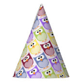 Leuke uilen, Uil Pattern, Baby uilen, Kleurrijke u Feesthoedjes (Links)