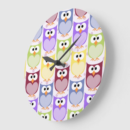 Leuke uilen, Uil Pattern, Baby uilen, Kleurrijke u Grote Klok (Hoek)