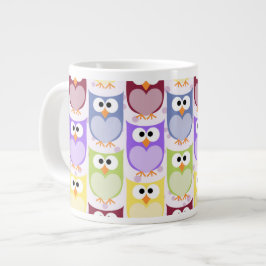 Leuke uilen, Uil Pattern, Baby uilen, Kleurrijke u Grote Koffiekop