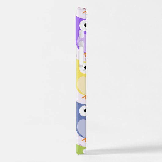 Leuke uilen, Uil Pattern, Baby uilen, Kleurrijke u iPhone Hoesje (Linkerkant)