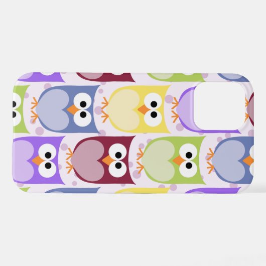 Leuke uilen, Uil Pattern, Baby uilen, Kleurrijke u iPhone Hoesje (Achterkant horizontaal)
