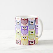 Leuke uilen, Uil Pattern, Baby uilen, Kleurrijke u Koffiemok (Voorkant rechts)