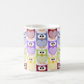 Leuke uilen, Uil Pattern, Baby uilen, Kleurrijke u Koffiemok (Center)