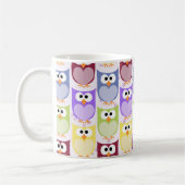 Leuke uilen, Uil Pattern, Baby uilen, Kleurrijke u Koffiemok (Links)