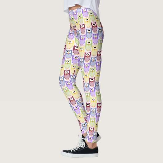 Leuke uilen, Uil Pattern, Baby uilen, Kleurrijke u Leggings (Links)