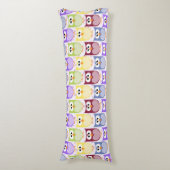 Leuke uilen, Uil Pattern, Baby uilen, Kleurrijke u Lichaamskussen (Voorkant Verticaal)