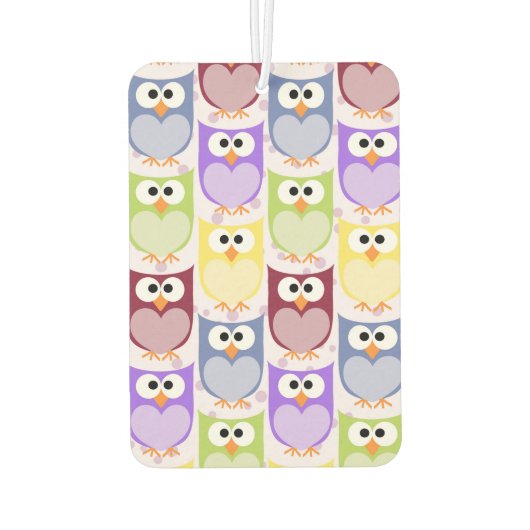 Leuke uilen, Uil Pattern, Baby uilen, Kleurrijke u Luchtverfrisser (Achterkant)