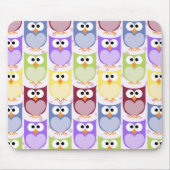 Leuke uilen, Uil Pattern, Baby uilen, Kleurrijke u Muismat (Voorkant)