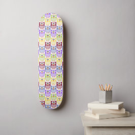 Leuke uilen, Uil Pattern, Baby uilen, Kleurrijke u Persoonlijk Skateboard