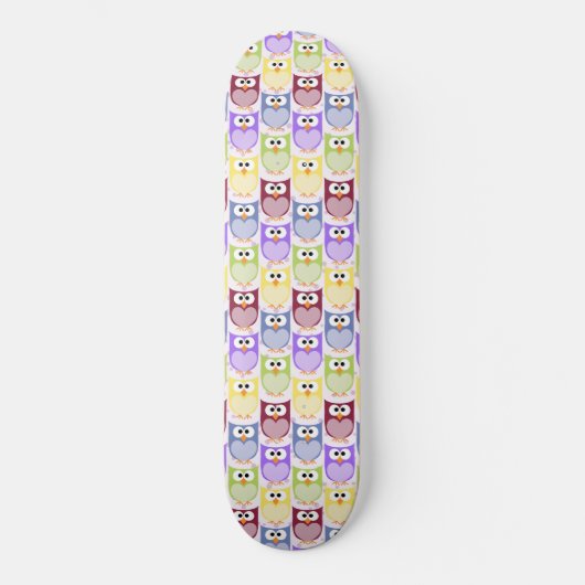 Leuke uilen, Uil Pattern, Baby uilen, Kleurrijke u Persoonlijk Skateboard (Voorkant)