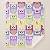 Leuke uilen, Uil Pattern, Baby uilen, Kleurrijke u Sherpa Deken (Voorkant)