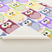 Leuke uilen, Uil Pattern, Baby uilen, Kleurrijke u Sherpa Deken (3/4)