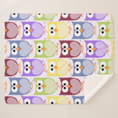 Leuke uilen, Uil Pattern, Baby uilen, Kleurrijke u Sherpa Deken (Voorkant (horizontaal))