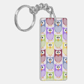 Leuke uilen, Uil Pattern, Baby uilen, Kleurrijke u Sleutelhanger (Voorkant Links)
