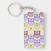 Leuke uilen, Uil Pattern, Baby uilen, Kleurrijke u Sleutelhanger (Voorkant)