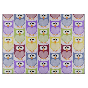 Leuke uilen, Uil Pattern, Baby uilen, Kleurrijke u Snijplank