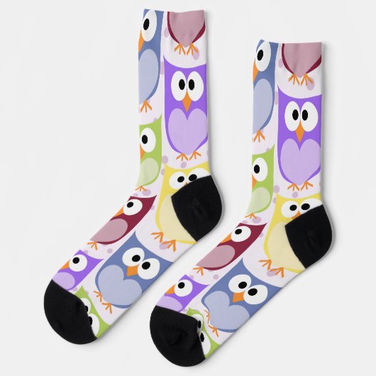Leuke uilen, Uil Pattern, Baby uilen, Kleurrijke u Sokken (Links)