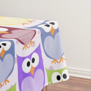 Leuke uilen, Uil Pattern, Baby uilen, Kleurrijke u Tafelkleed