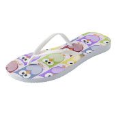 Leuke uilen, Uil Pattern, Baby uilen, Kleurrijke u Teenslippers (Schuin)