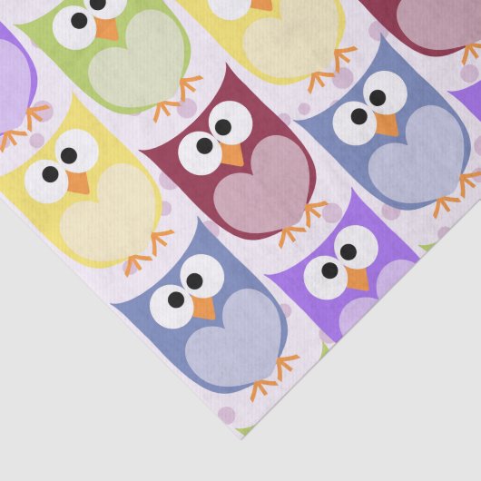 Leuke uilen, Uil Pattern, Baby uilen, Kleurrijke u Tissuepapier (Detail)