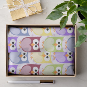 Leuke uilen, Uil Pattern, Baby uilen, Kleurrijke u Tissuepapier
