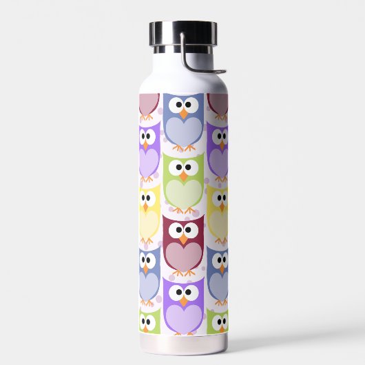 Leuke uilen, Uil Pattern, Baby uilen, Kleurrijke u Waterfles (Links)