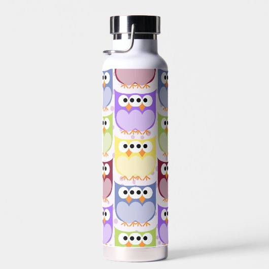 Leuke uilen, Uil Pattern, Baby uilen, Kleurrijke u Waterfles (Rechts)