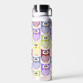 Leuke uilen, Uil Pattern, Baby uilen, Kleurrijke u Waterfles (Achterkant)