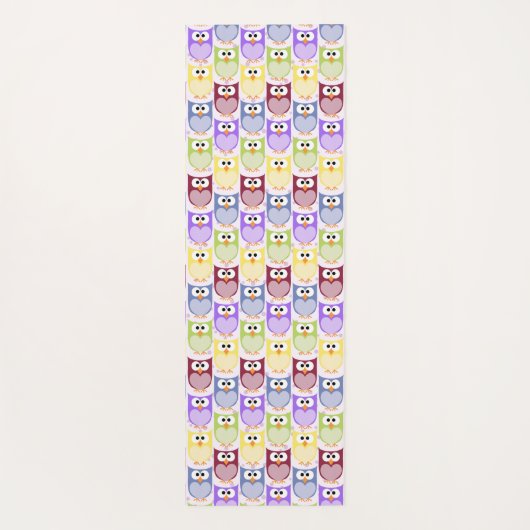 Leuke uilen, Uil Pattern, Baby uilen, Kleurrijke u Yogamat (Achterkant)