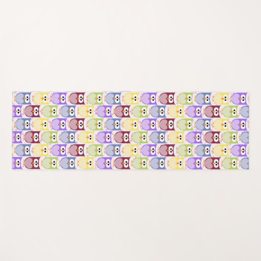 Leuke uilen, Uil Pattern, Baby uilen, Kleurrijke u Yogamat (Voorkant (horizontaal))