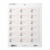 Leuke uilen Waterverf patroon monogram Etiket (Full Sheet)