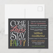 Leuke uitnodiging voor een bruiloft briefkaart (Voorkant / Achterkant)