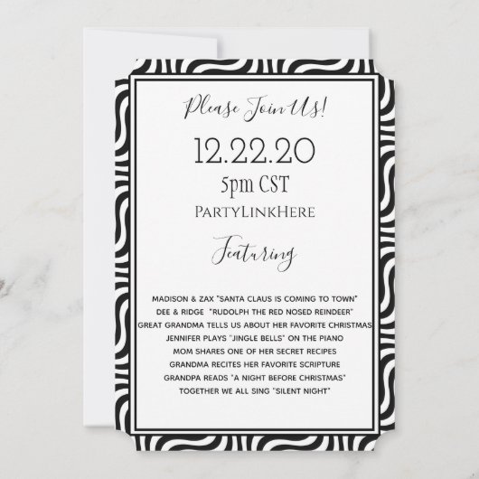 Leuke uitnodiging voor een virtueel vakantieprogra (Achterkant)