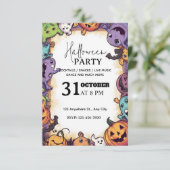 Leuke uitnodiging voor kinderfeestje Halloween – B (Staand voorkant)