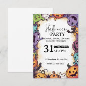 Leuke uitnodiging voor kinderfeestje Halloween – B (Voorkant / Achterkant)