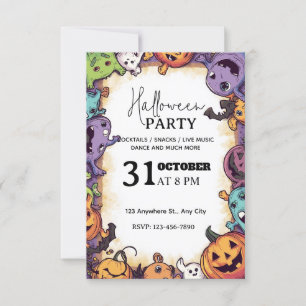 Leuke uitnodiging voor kinderfeestje Halloween – B