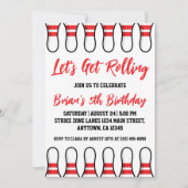 leuke uitnodigingen voor een bowlingfeestje (Voorkant)