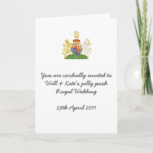 Leuke uitnodigingen voor het Royal Wedding-feest (Voorkant)