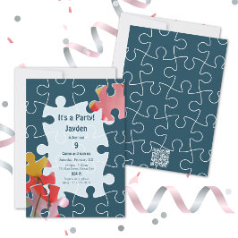 Leuke uitnodigingskaart voor 9e verjaardagsfeestje kaart