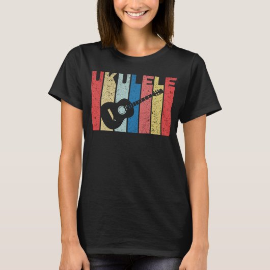 Leuke uke T - shirts ukelele speler (Voorkant)